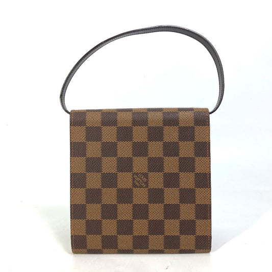 LOUIS VUITTON Handbag M99074 Damier canvas Brown Damier CD case DVD case pouch Women Used Authentic