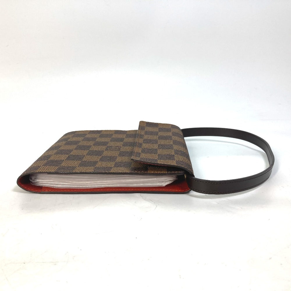 LOUIS VUITTON Handbag M99074 Damier canvas Brown Damier CD case DVD case pouch Women Used Authentic