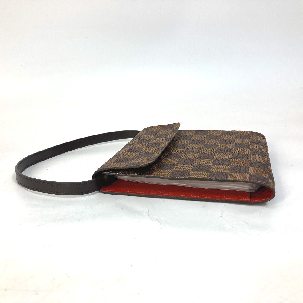 LOUIS VUITTON Handbag M99074 Damier canvas Brown Damier CD case DVD case pouch Women Used Authentic