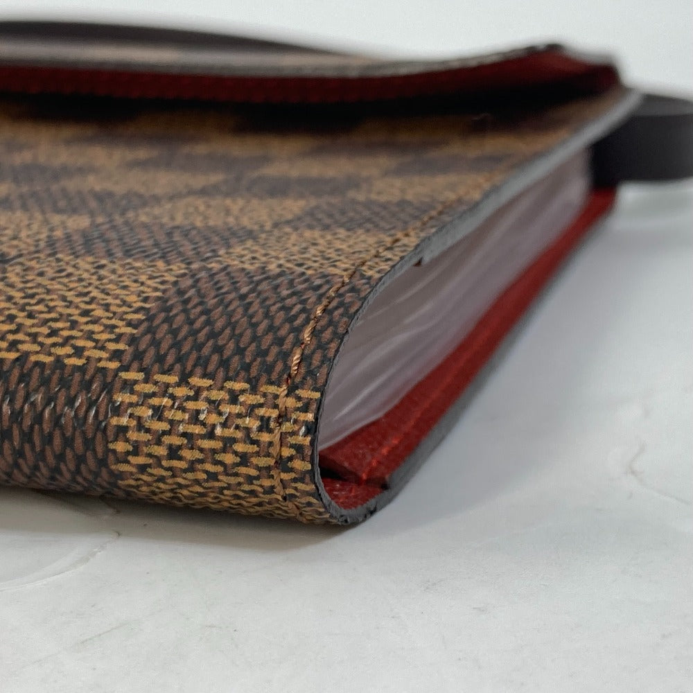 LOUIS VUITTON Handbag M99074 Damier canvas Brown Damier CD case DVD case pouch Women Used Authentic