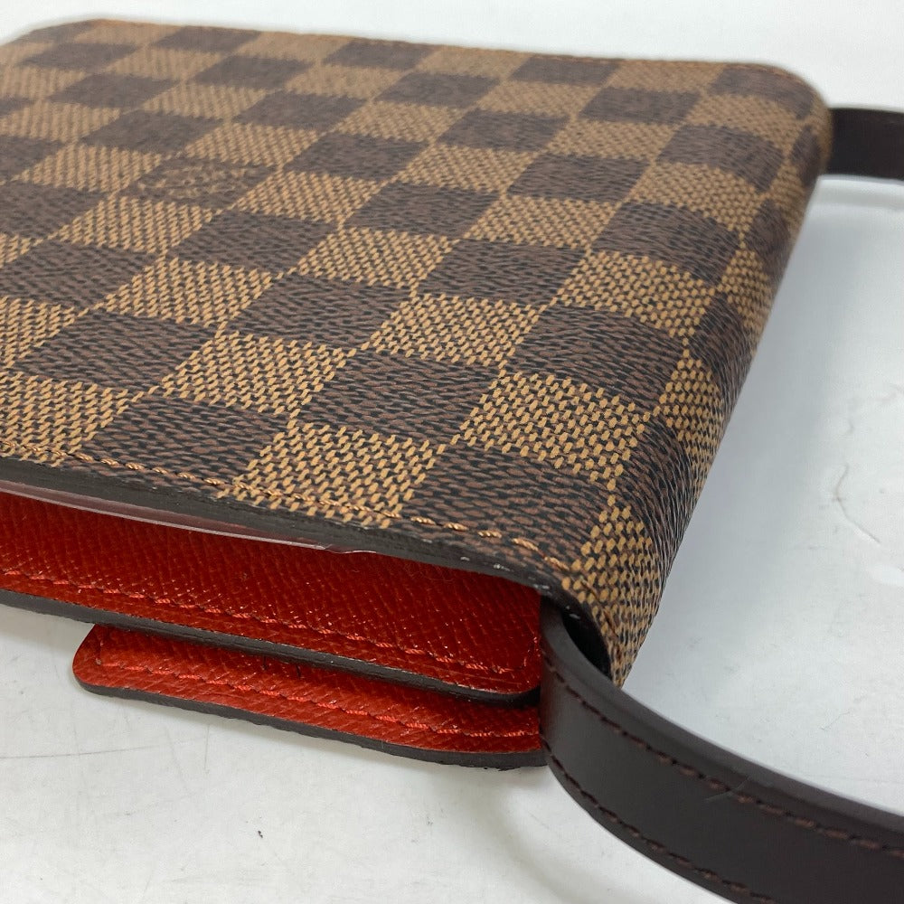 LOUIS VUITTON Handbag M99074 Damier canvas Brown Damier CD case DVD case pouch Women Used Authentic