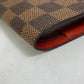 LOUIS VUITTON Handbag M99074 Damier canvas Brown Damier CD case DVD case pouch Women Used Authentic
