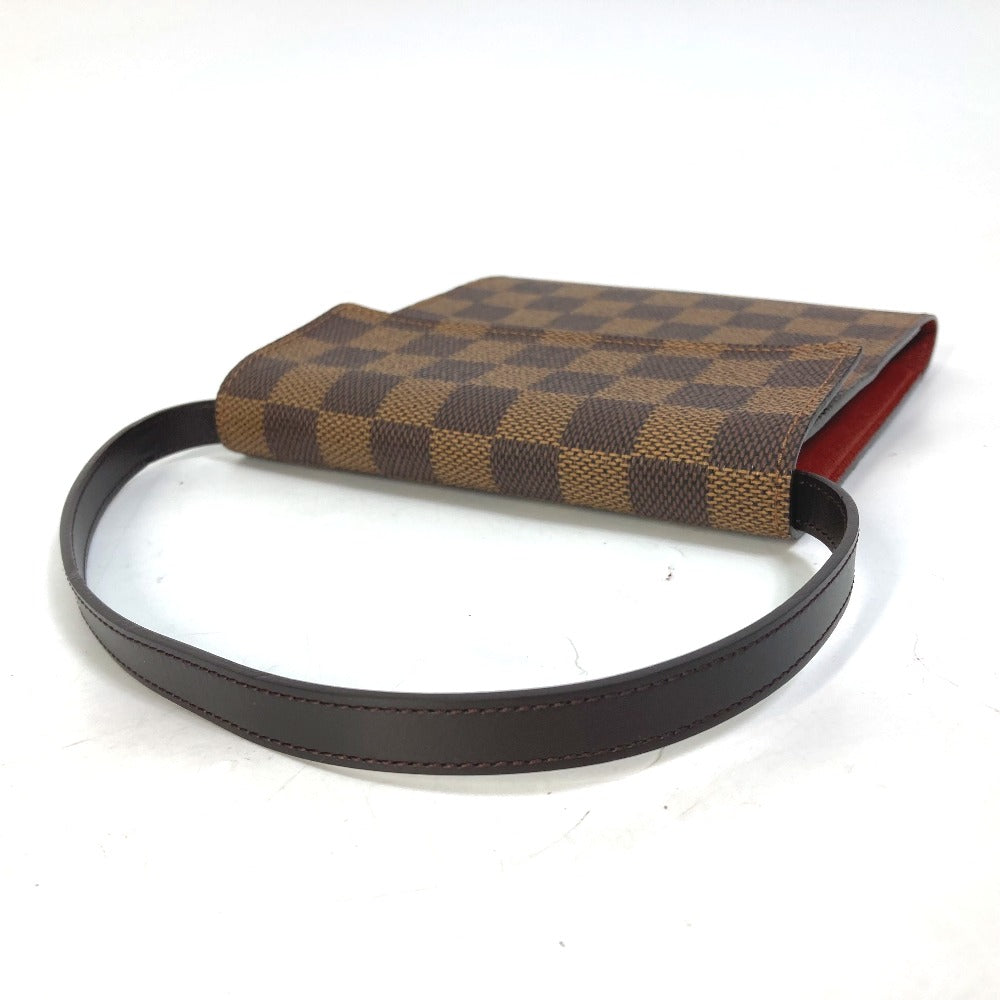 LOUIS VUITTON Handbag M99074 Damier canvas Brown Damier CD case DVD case pouch Women Used Authentic