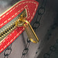LOUIS VUITTON Boston Duffel bag M95140 leather Red Cariole Women Used Authentic