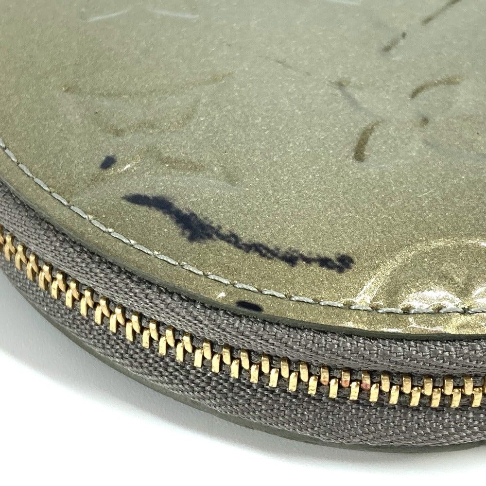 LOUIS VUITTON Coin case M91387 Monogram Vernis gold Monogram Vernis portomone cock Women Used Authentic