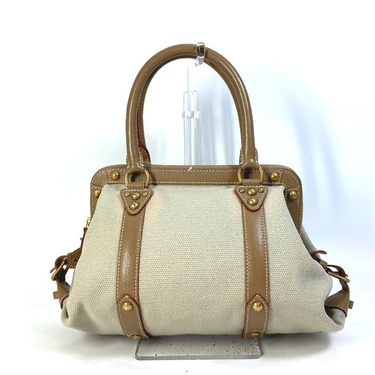 LOUIS VUITTON Handbag M48827 Canvas / Leather beige Antigua Sac de Nuit PM Women Used Authentic