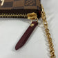 LOUIS VUITTON Shoulder Bag N63091 Damier canvas Brown Damier Pochette Mira MM Women Used Authentic