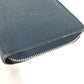 LOUIS VUITTON Long Wallet Purse M30515 Taiga Leather blue Taiga Zippy Organizer mens Used Authentic