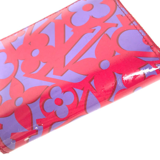 LOUIS VUITTON Coin case M90130 Patent leather purple 2014 Valentine Sweet Monogram Zip around purse Women Used Authentic