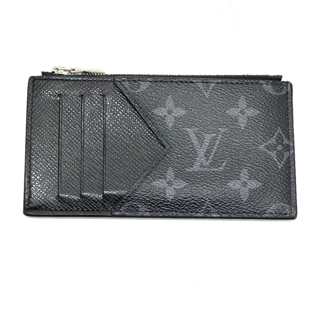 LOUIS VUITTON Coin case M30271 Monogram Eclipse Canvas black Coin card holder mens Used Authentic