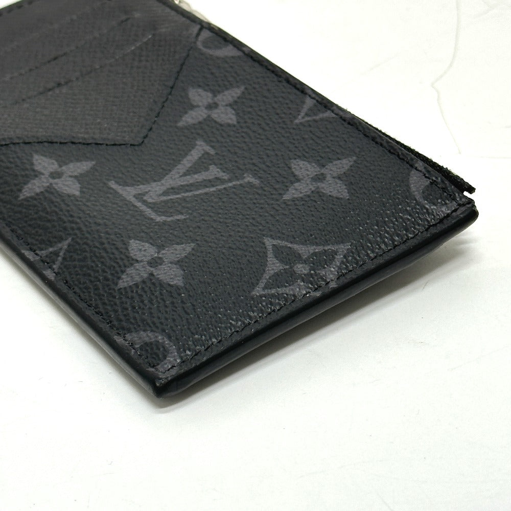 LOUIS VUITTON Coin case M30271 Monogram Eclipse Canvas black Coin card holder mens Used Authentic