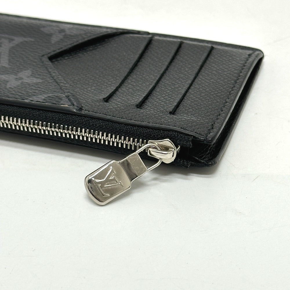 LOUIS VUITTON Coin case M30271 Monogram Eclipse Canvas black Coin card holder mens Used Authentic