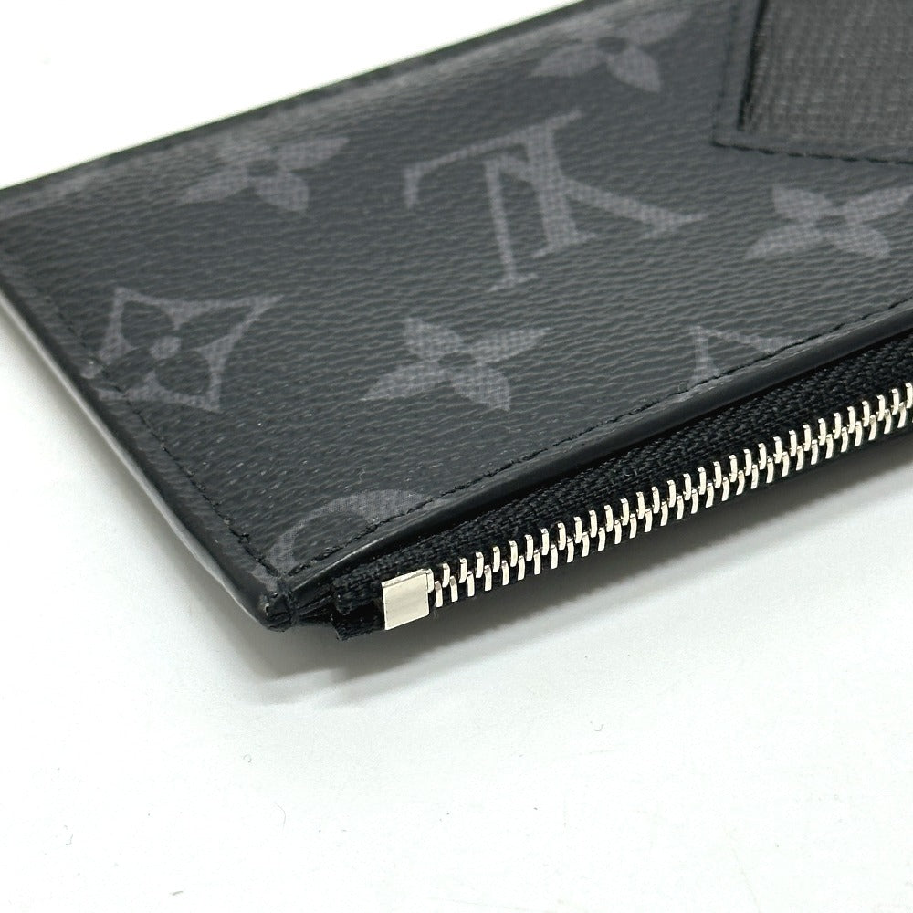 LOUIS VUITTON Coin case M30271 Monogram Eclipse Canvas black Coin card holder mens Used Authentic