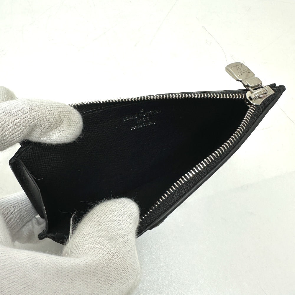 LOUIS VUITTON Coin case M30271 Monogram Eclipse Canvas black Coin card holder mens Used Authentic
