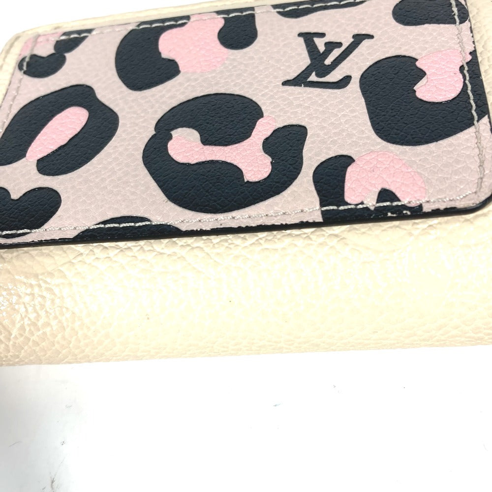 LOUIS VUITTON Folded wallet M80754 Monogram Ann Platt Leather beige Monogram Ann Platt Portefeuille Clare Women Used Authentic