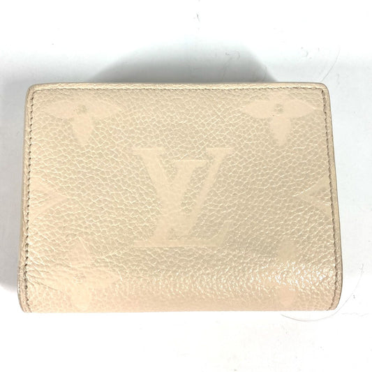 LOUIS VUITTON Folded wallet M80754 Monogram Ann Platt Leather beige Monogram Ann Platt Portefeuille Clare Women Used Authentic