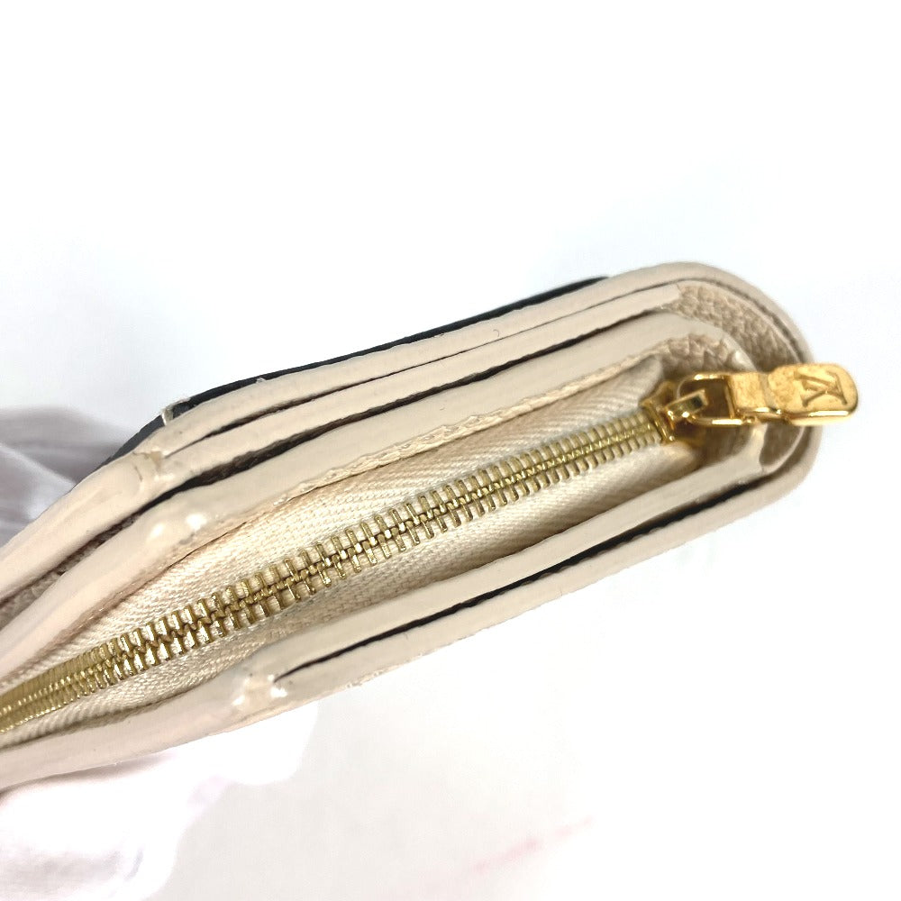 LOUIS VUITTON Folded wallet M80754 Monogram Ann Platt Leather beige Monogram Ann Platt Portefeuille Clare Women Used Authentic