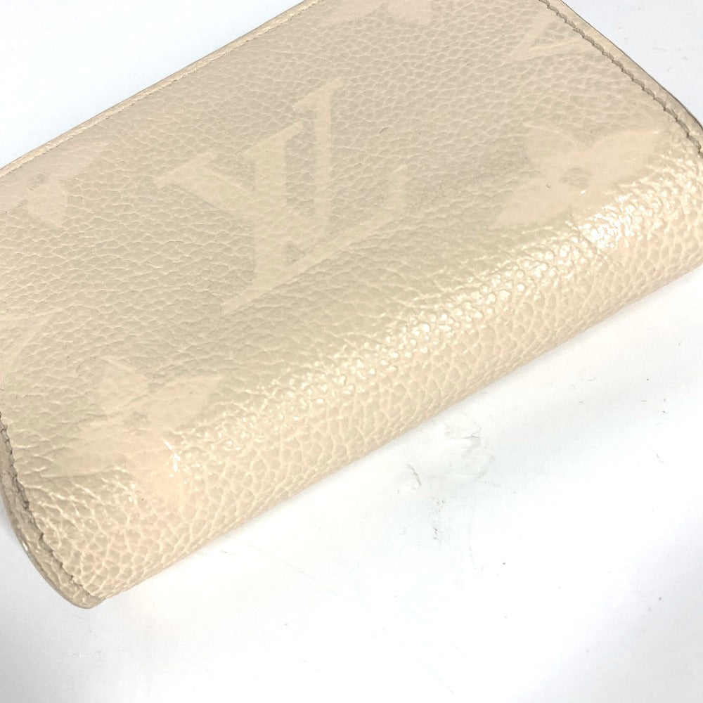 LOUIS VUITTON Folded wallet M80754 Monogram Ann Platt Leather beige Monogram Ann Platt Portefeuille Clare Women Used Authentic