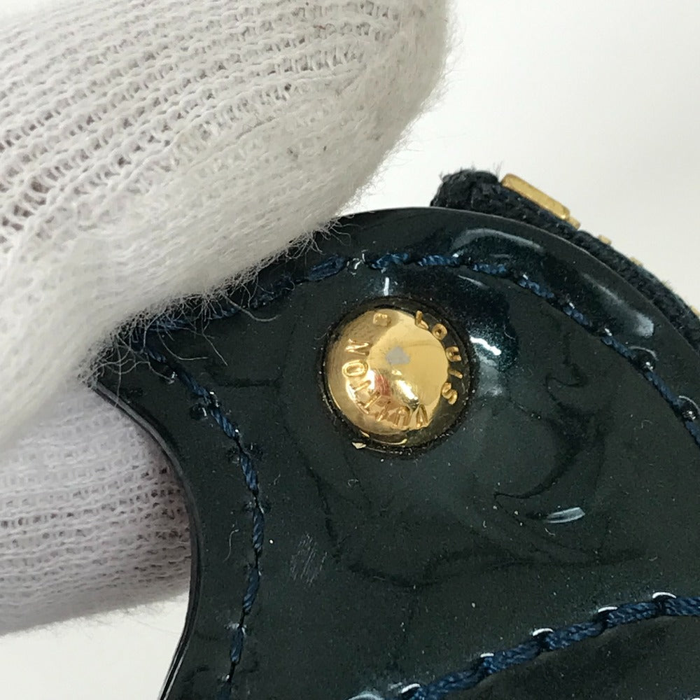 LOUIS VUITTON Coin case M91405 Monogram Vernis green Monogram Vernis Pochette Oiseau Women Used Authentic