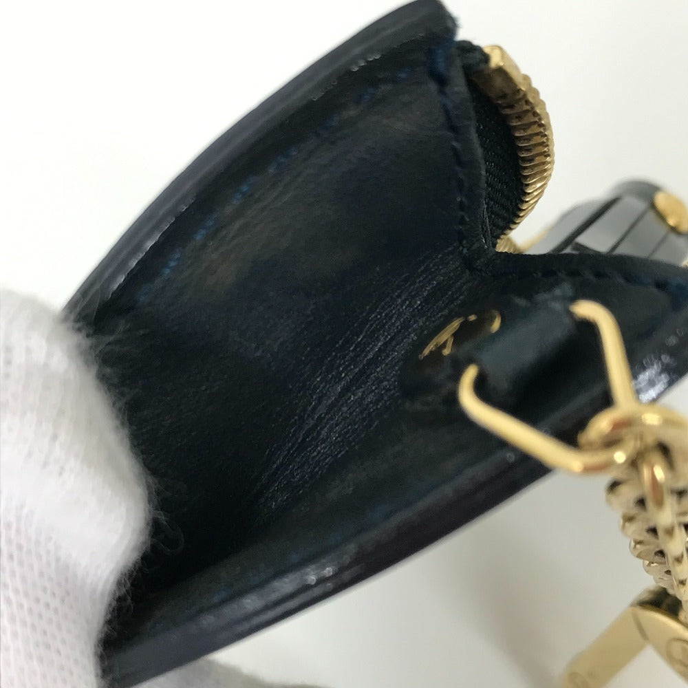 LOUIS VUITTON Coin case M91405 Monogram Vernis green Monogram Vernis Pochette Oiseau Women Used Authentic
