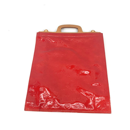 LOUIS VUITTON Handbag M91078 Monogram Vernis Red Monogram Vernis Stanton Women Used Authentic