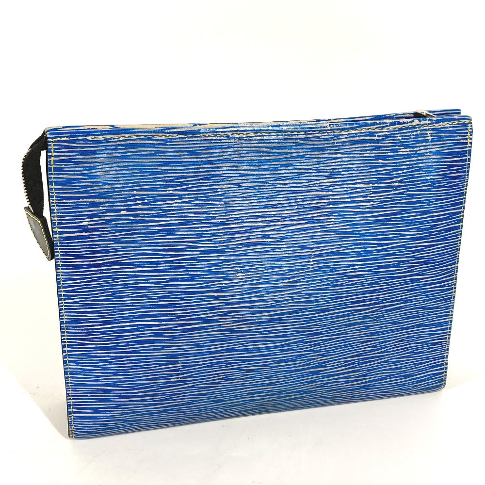 LOUIS VUITTON business bag M54654 Epi Leather blue Epi denim posh toilette mens Used Authentic