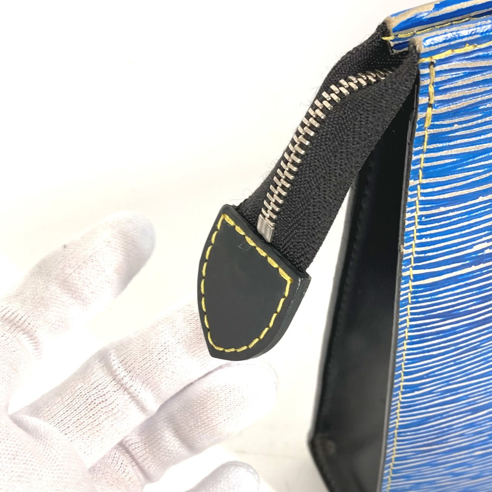 LOUIS VUITTON business bag M54654 Epi Leather blue Epi denim posh toilette mens Used Authentic