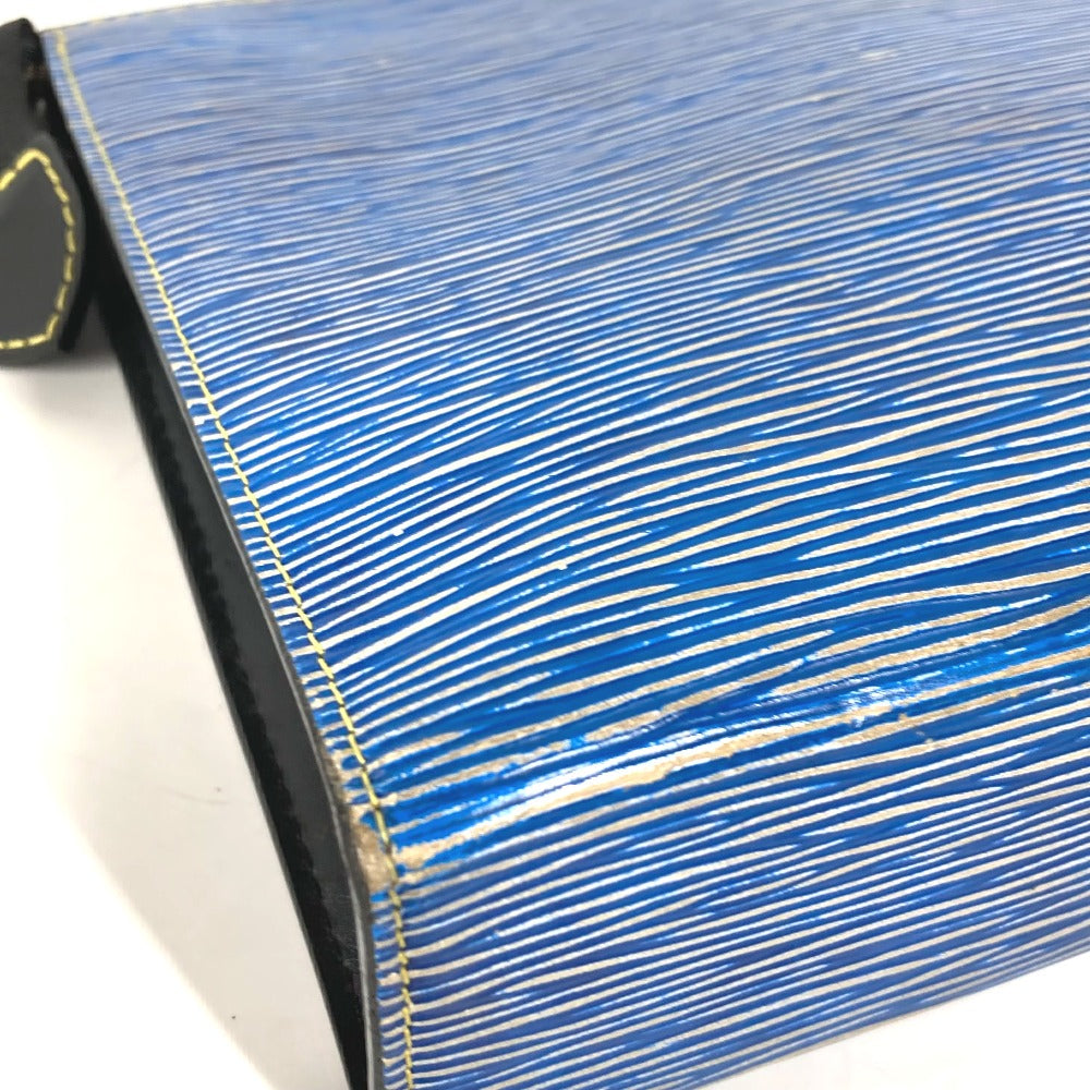 LOUIS VUITTON business bag M54654 Epi Leather blue Epi denim posh toilette mens Used Authentic