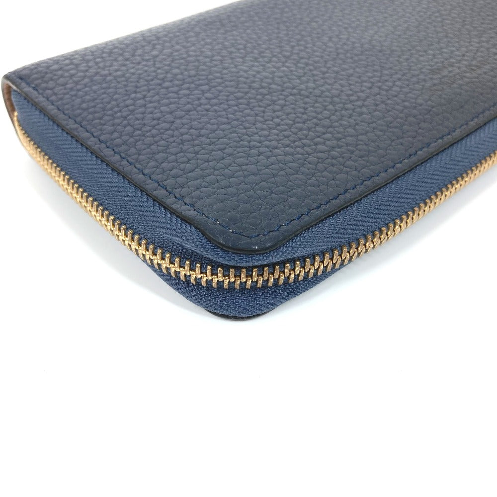 LOUIS VUITTON Long Wallet Purse M68582 Taurillon Clemence Leather Navy Long wallet Portefeuille comet Women Secondhand Authentic