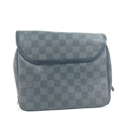 LOUIS VUITTON Pouch N41419  Damier Grafitto Canvas black Damier Grafitte Truth Suspendable mens Used Authentic