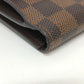 LOUIS VUITTON Folded wallet N60043 Damier canvas Brown Portefeuille Normandy Women Used Authentic
