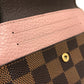 LOUIS VUITTON Folded wallet N60043 Damier canvas Brown Portefeuille Normandy Women Used Authentic