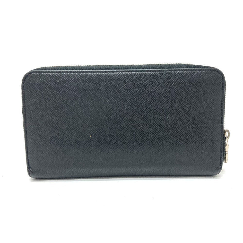 LOUIS VUITTON Long Wallet Purse M30056 Taiga Leather black Zippy Organizer NM mens Used Authentic