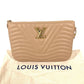 LOUIS VUITTON Clutch bag M68478 leather beige New Wave Pochette Zip Women Used Authentic