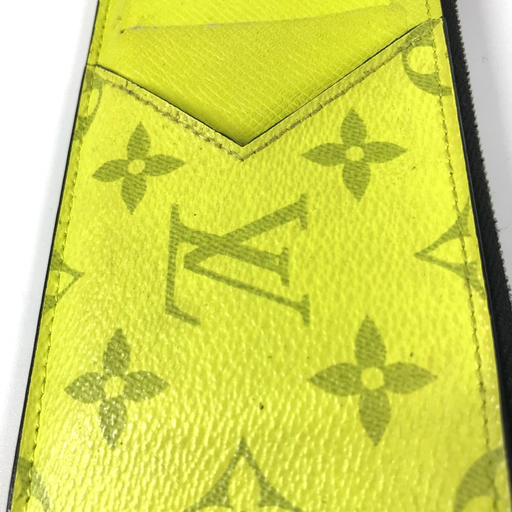 LOUIS VUITTON Coin case M30950 Taiga Leather, Monogram Canvas yellow Taigalama Coin card holder Women(Unisex) Used Authentic