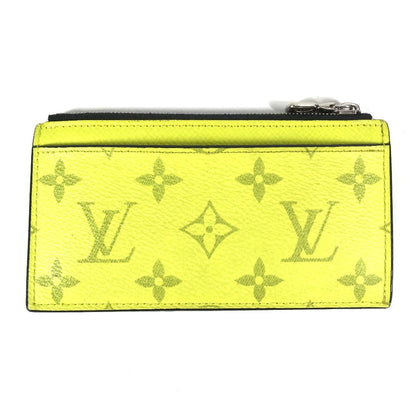 LOUIS VUITTON Coin case M30950 Taiga Leather, Monogram Canvas yellow Taigalama Coin card holder Women(Unisex) Used Authentic