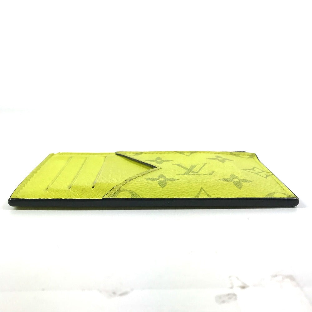 LOUIS VUITTON Coin case M30950 Taiga Leather, Monogram Canvas yellow Taigalama Coin card holder Women(Unisex) Used Authentic