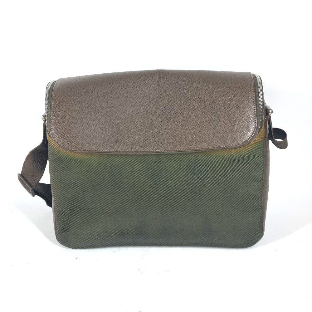 LOUIS VUITTON Shoulder Bag M30868 Taiga Leather, Nylon Brown Taiga Thai meal mens Used Authentic
