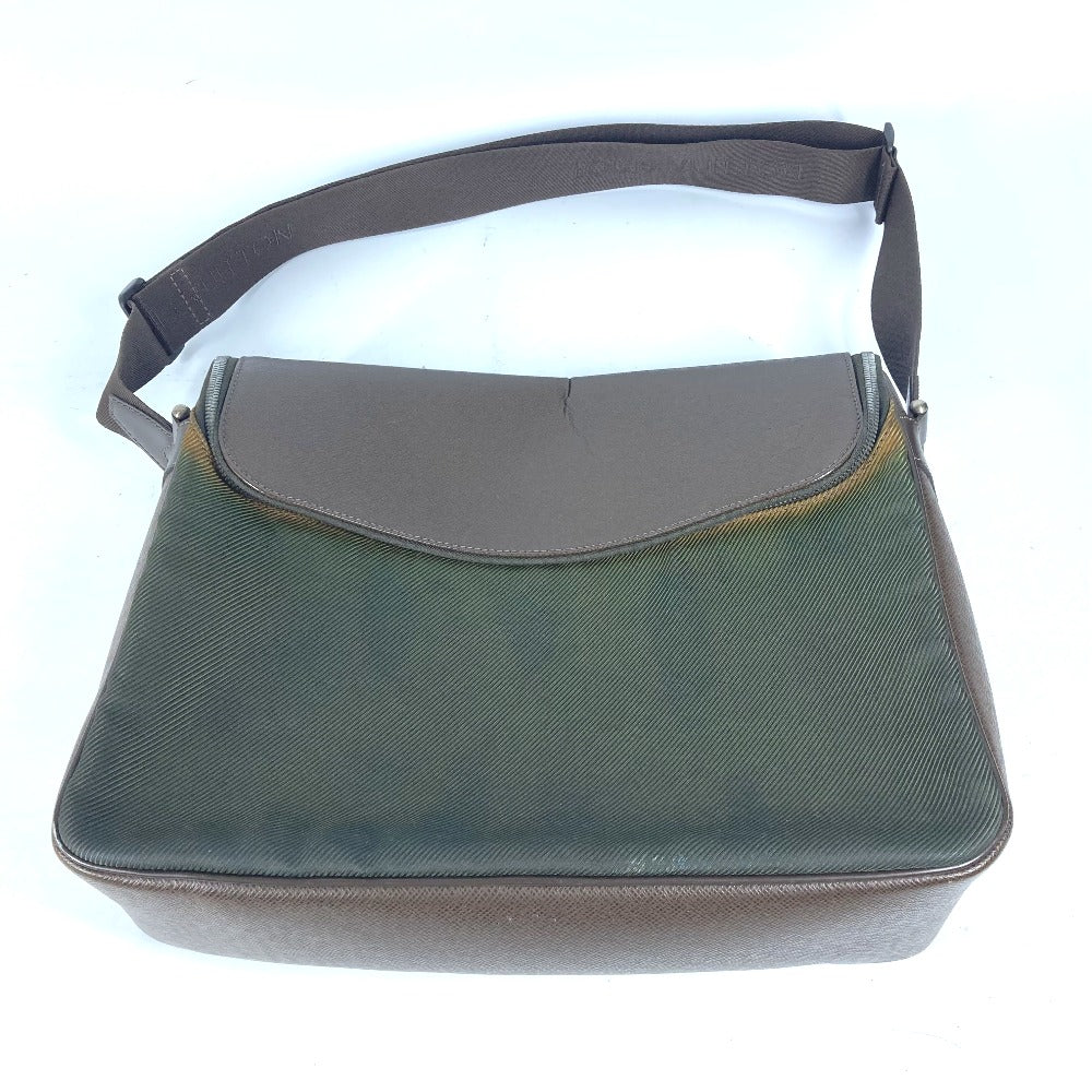 LOUIS VUITTON Shoulder Bag M30868 Taiga Leather, Nylon Brown Taiga Thai meal mens Used Authentic