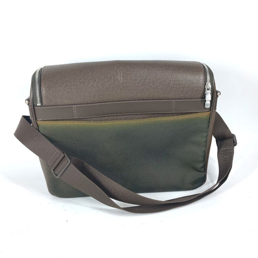 LOUIS VUITTON Shoulder Bag M30868 Taiga Leather, Nylon Brown Taiga Thai meal mens Used Authentic