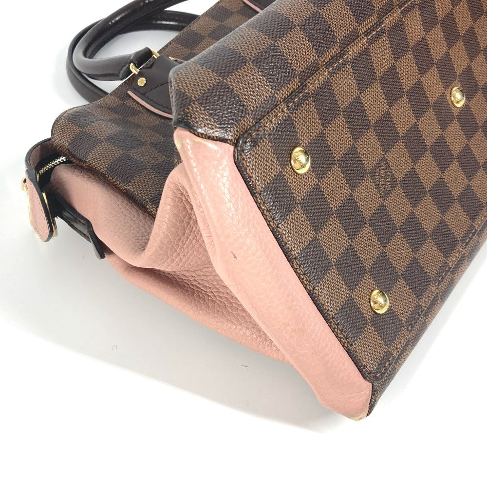 LOUIS VUITTON Tote Bag N41488 Damier canvas Brown Damier Normandy Women Used Authentic