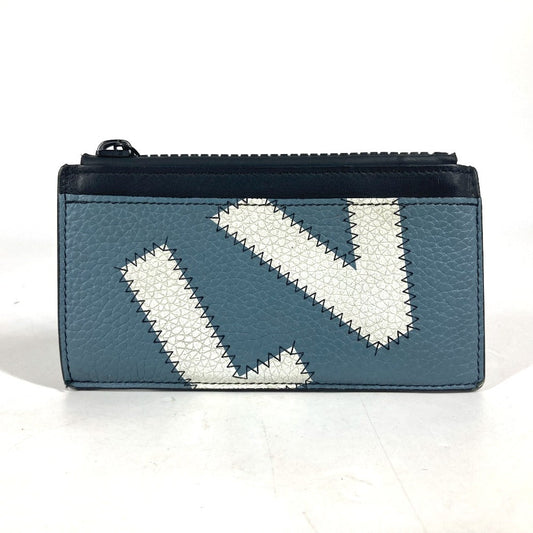 LOUIS VUITTON Coin case M81314 leather blue Coin card holder mens Used Authentic