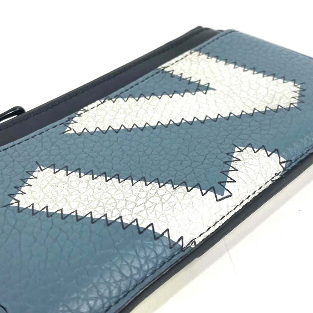 LOUIS VUITTON Coin case M81314 leather blue Coin card holder mens Used Authentic