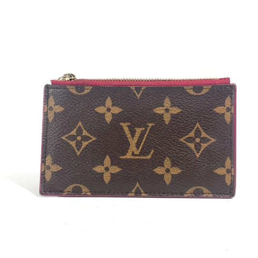 LOUIS VUITTON Coin case M67889 Monogram canvas Brown Monogram Porto Cult Zip Women Used Authentic