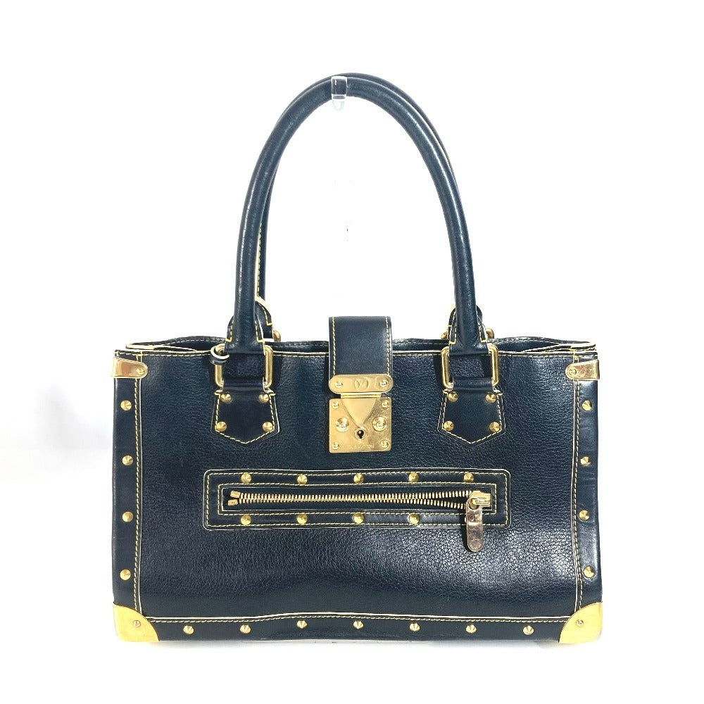 LOUIS VUITTON Tote Bag M91812 Suhari leather black Suhari Faburo Studs Women Used Authentic
