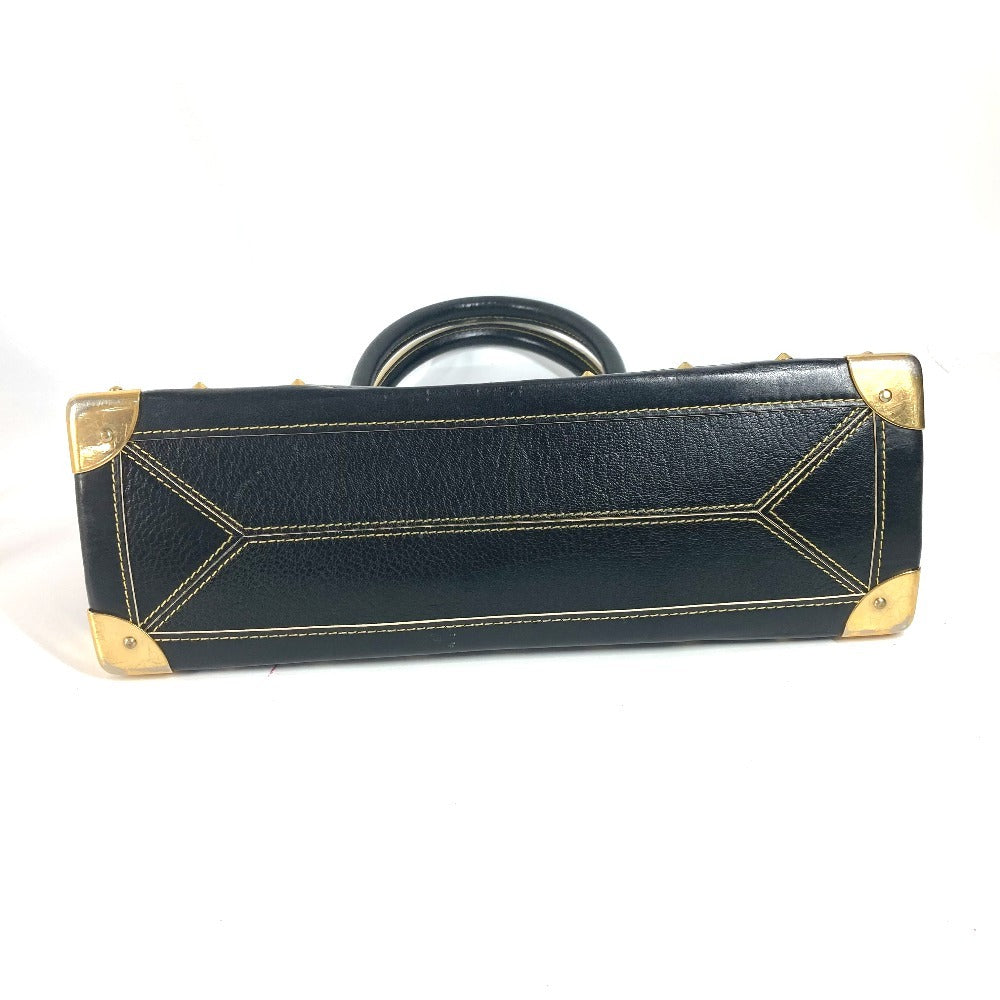 LOUIS VUITTON Tote Bag M91812 Suhari leather black Suhari Faburo Studs Women Used Authentic