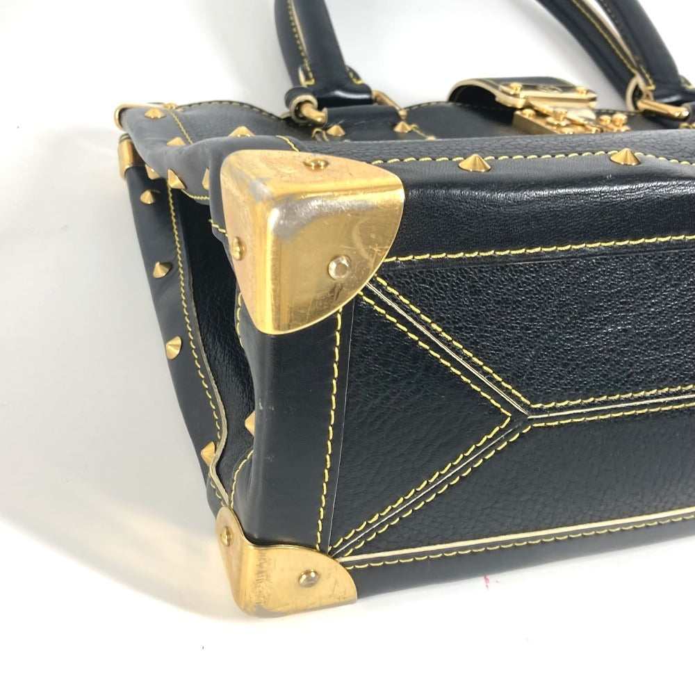 LOUIS VUITTON Tote Bag M91812 Suhari leather black Suhari Faburo Studs Women Used Authentic