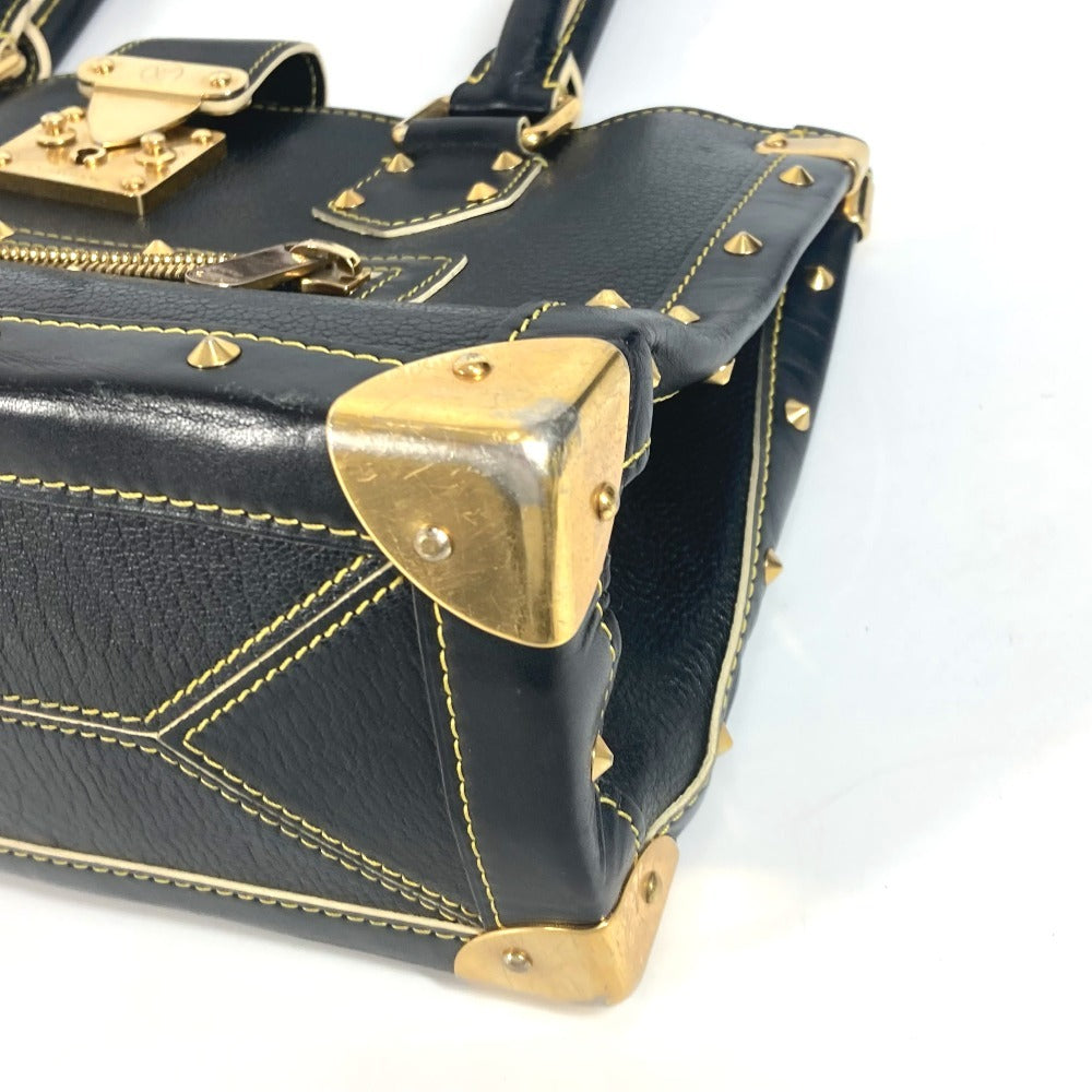 LOUIS VUITTON Tote Bag M91812 Suhari leather black Suhari Faburo Studs Women Used Authentic