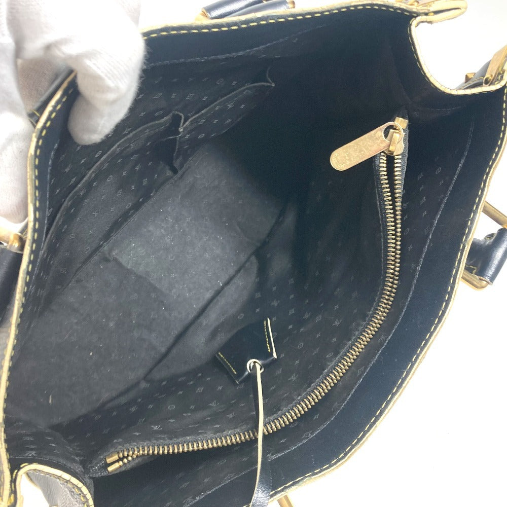LOUIS VUITTON Tote Bag M91812 Suhari leather black Suhari Faburo Studs Women Used Authentic