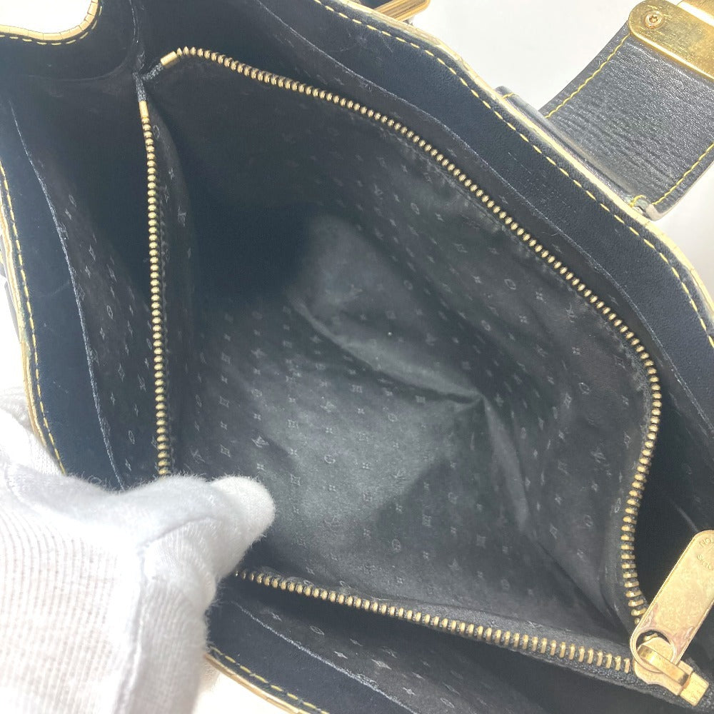 LOUIS VUITTON Tote Bag M91812 Suhari leather black Suhari Faburo Studs Women Used Authentic